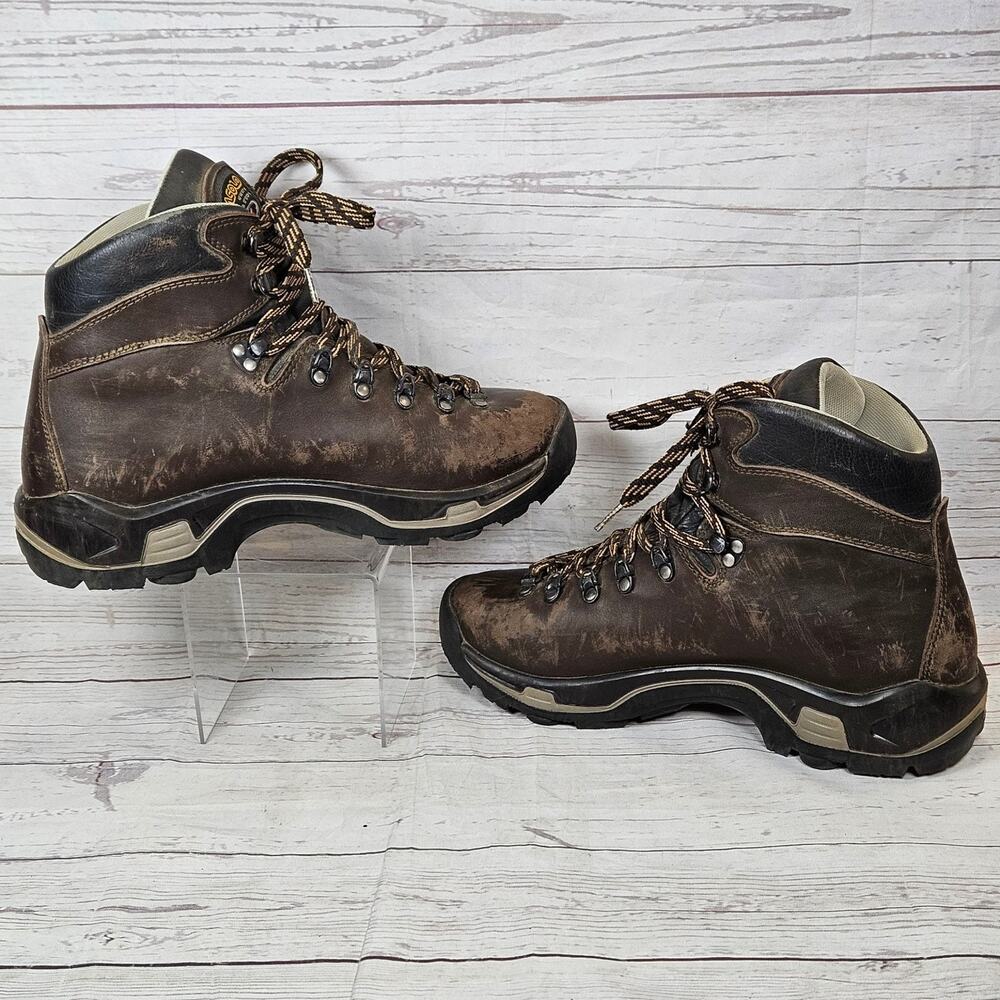ASOLO TPS 520 Men's Brown US 10.5 GORE-TEX Vibram Leather Hiking Boots *Scuffed - Picture 2 of 10